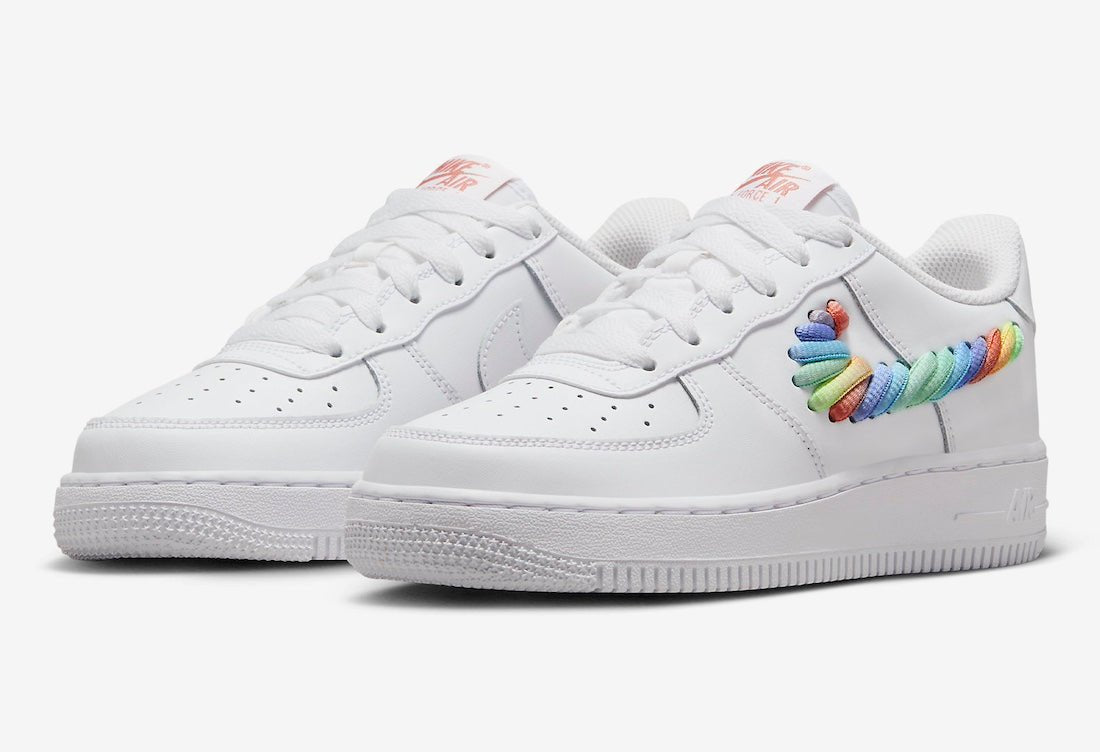 Nike Air Force 1 Low GS “Rainbow Swoosh” Releases May 2024 - Misguided