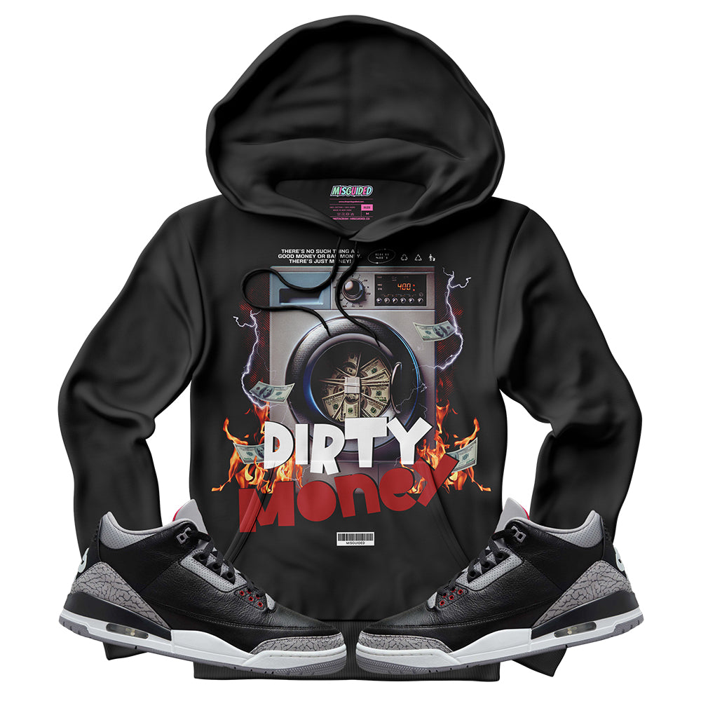 Sudadera con capucha Dirty Money (Air Jordan 3 Black Cement)