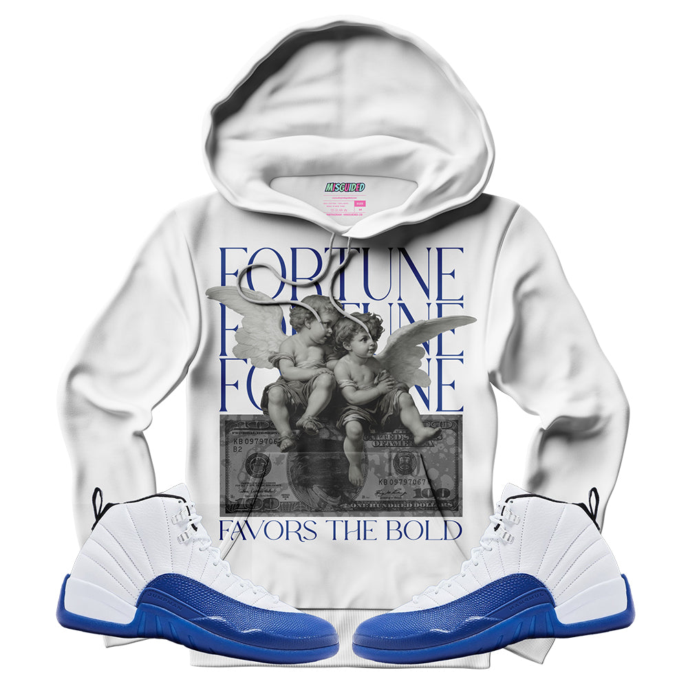 Sudadera con capucha Fortune Favors The Bold (Air Jordan 12 Blueberry)