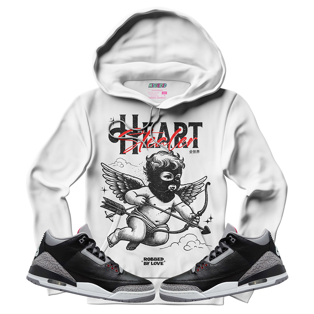 Sudadera con capucha Robbed By Love (Air Jordan 3 Black Cement)