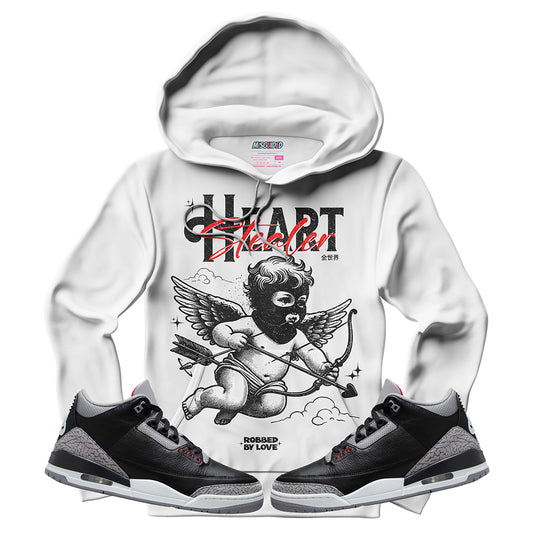 Robbed By Love (Air Jordan 3 Black Cement) Hoodie