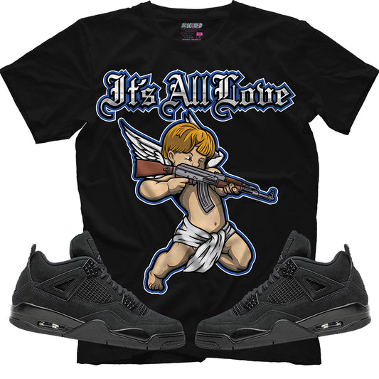 Camiseta "Todo es amor" (Air Jordan 4 Black Cat)