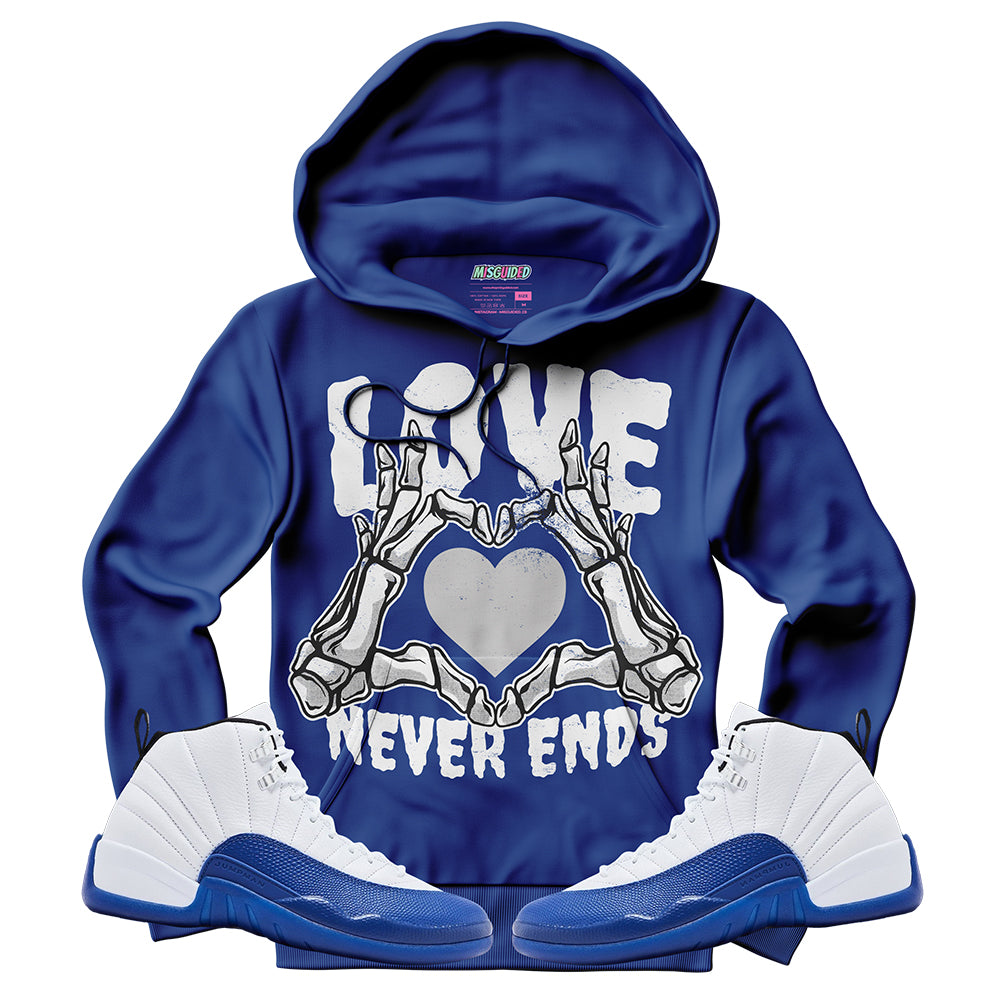 Sudadera con capucha "Love Never Ends" (Air Jordan 12 Blueberry)