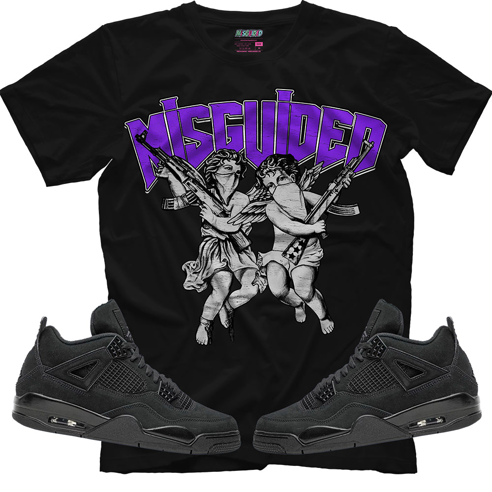 Camiseta de ángeles descarriados (Air Jordan 4 Black Cat)