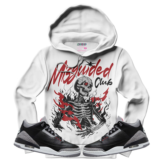 Misguided Club (Air Jordan 3 Black Cement) Hoodie