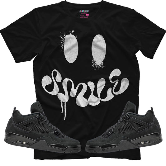 Camiseta Smile (Air Jordan 4 Black Cat)