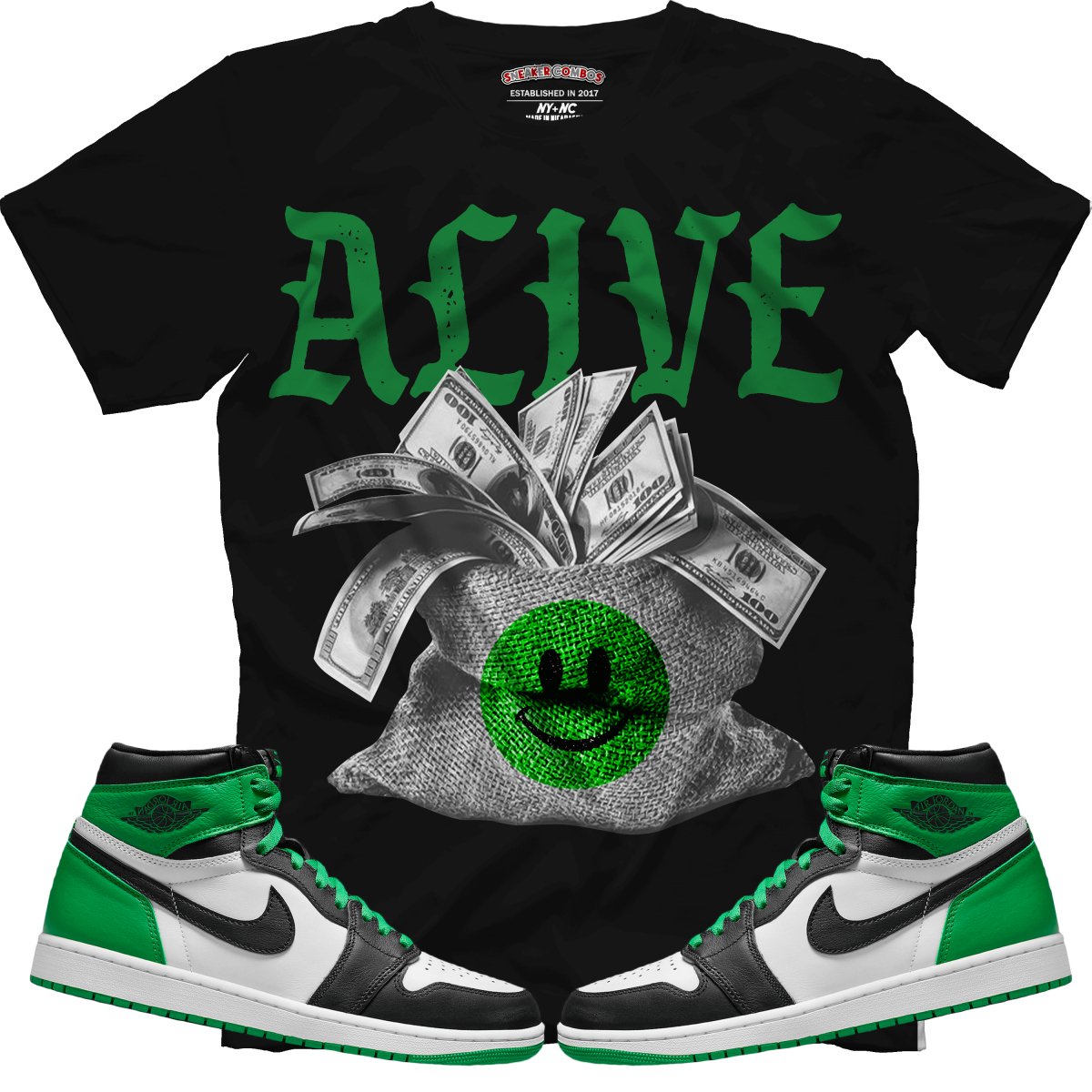 Alive (Air Jordan 1 Lucky Green) T-Shirt - Misguided