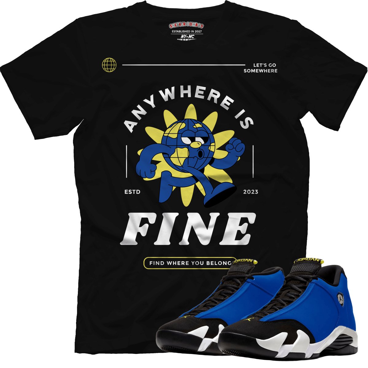 Anywhere Is Fine (Retro 14 Laney) T-Shirt - Misguided