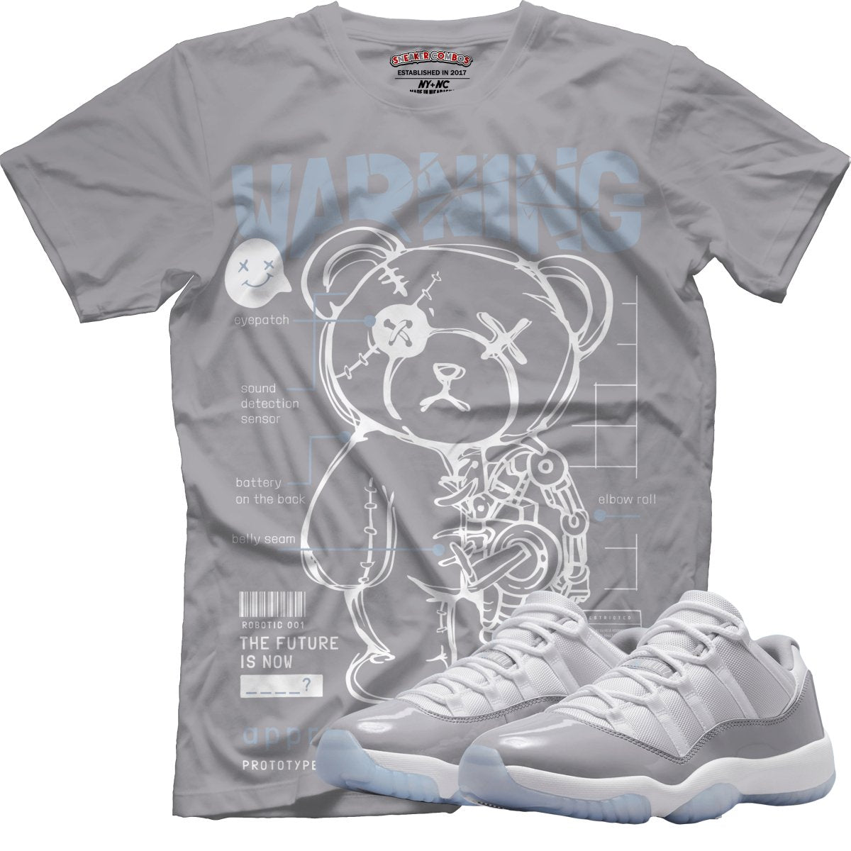 Approach With Caution (Air Jordan 11 Cement Grey) T-Shirt - Misguided