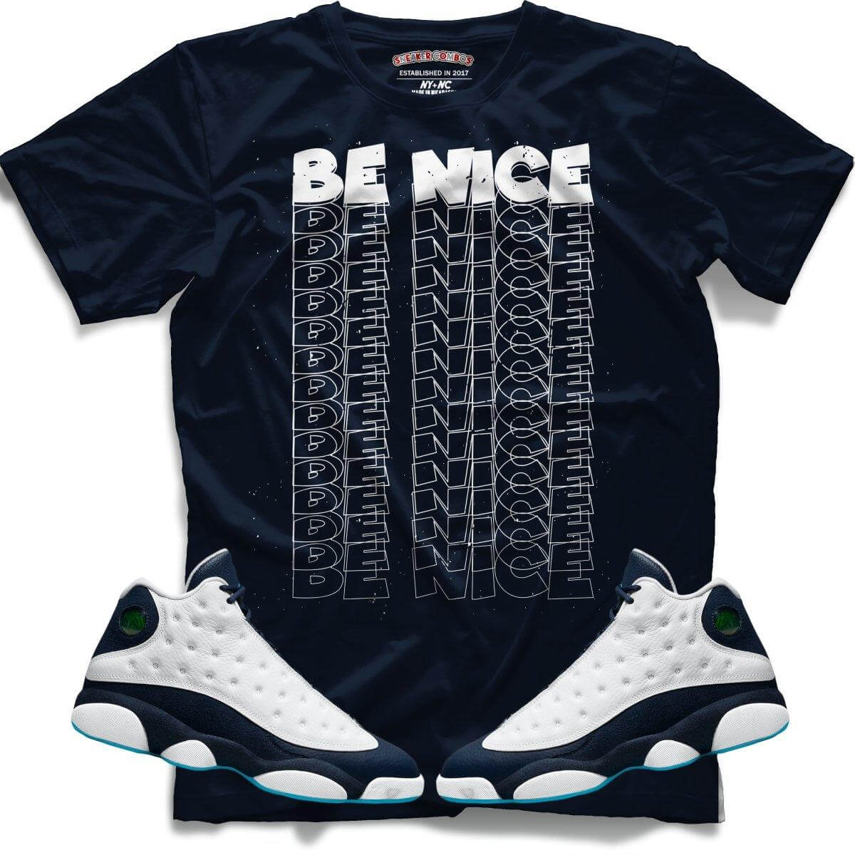 Be Nice (Retro 13 Obsidian) T-Shirt - Misguided