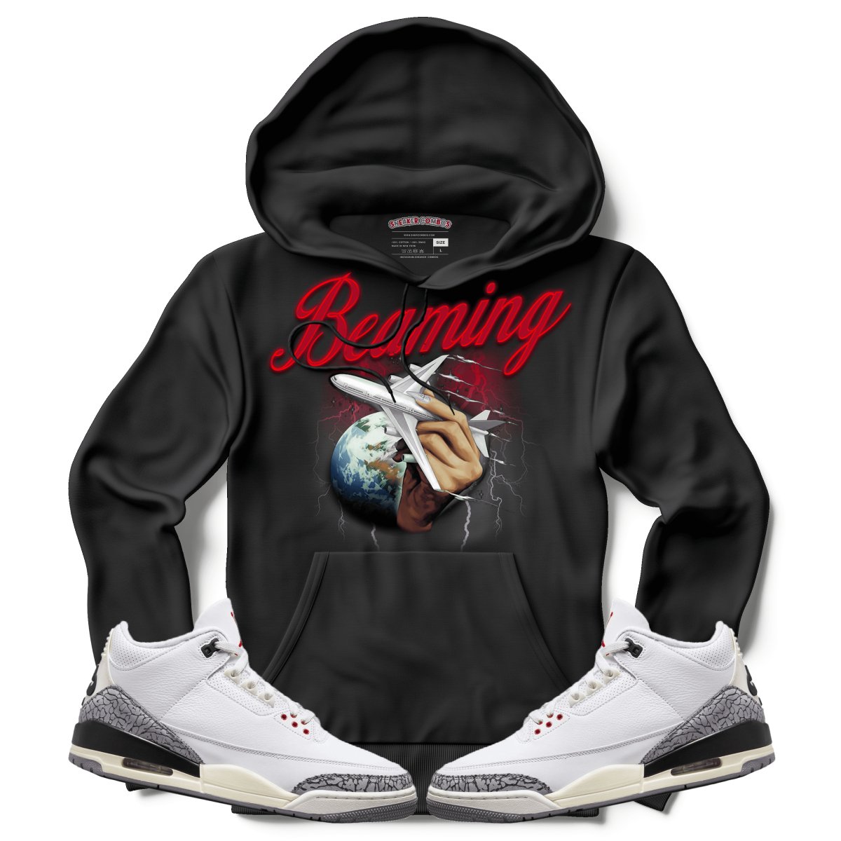 Beaming (Retro 3 White Cement) Hoodie - Misguided