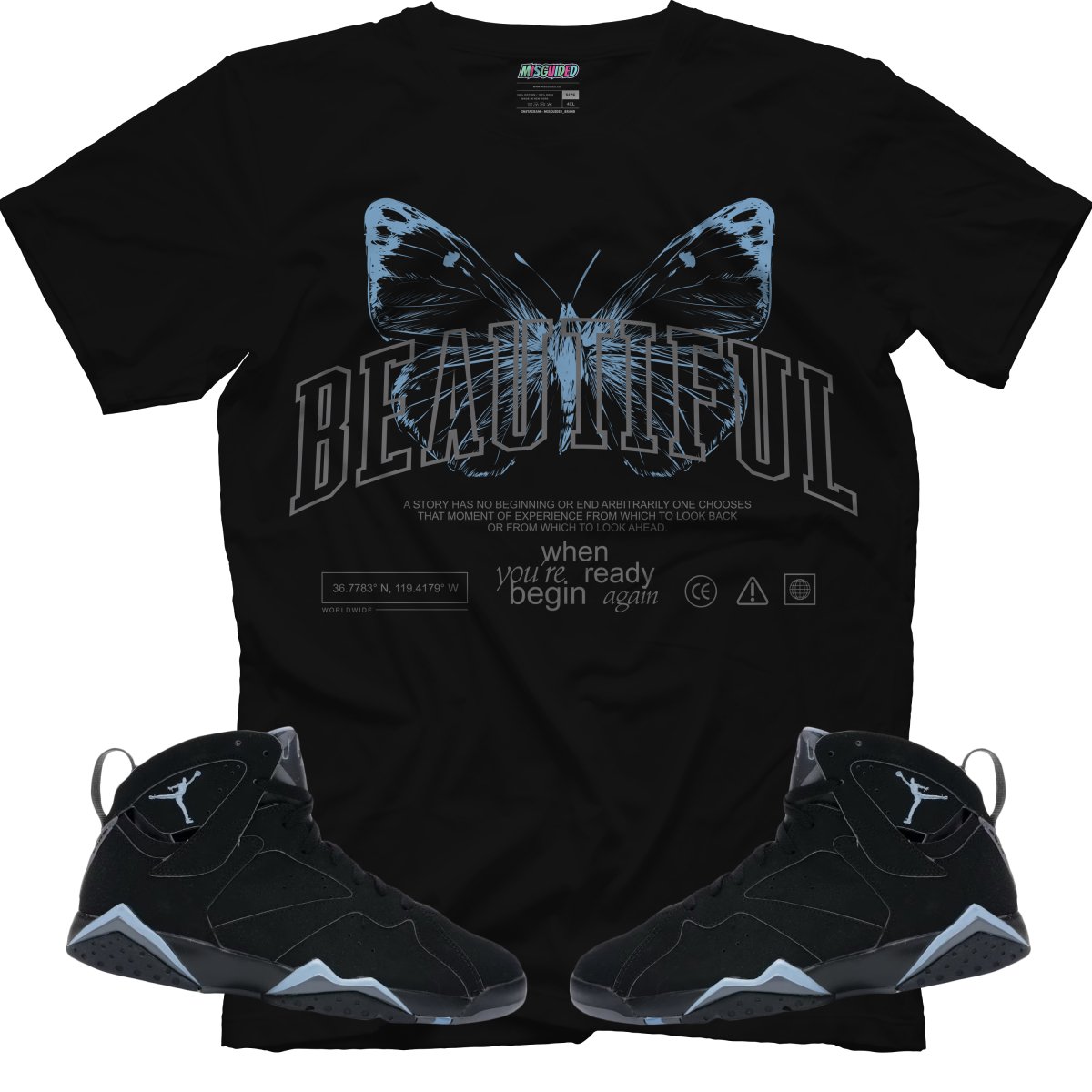 Beautiful (Air Jordan 7 Chambray) T-Shirt - Misguided