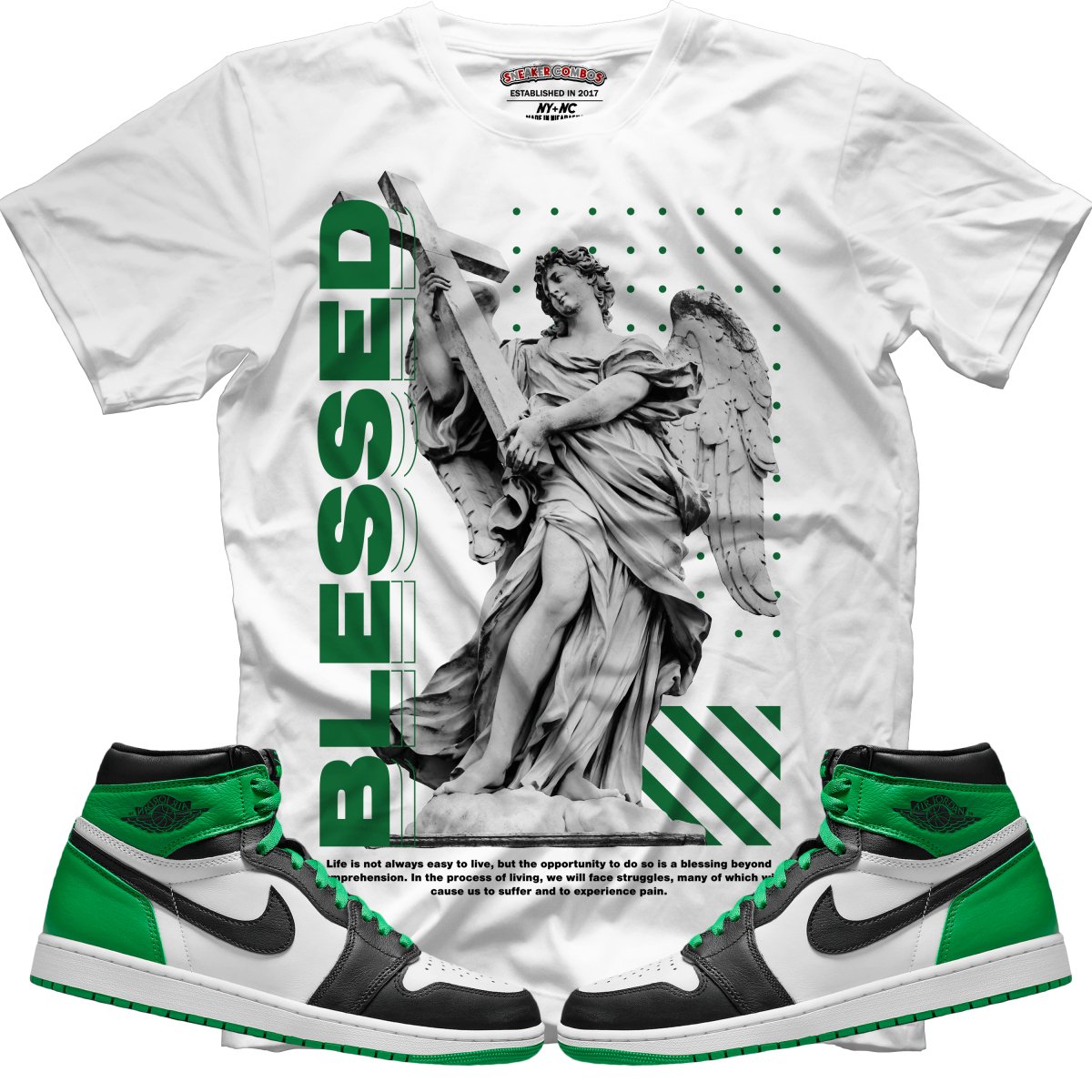 Blessed (Air Jordan 1 Lucky Green) T-Shirt - Misguided