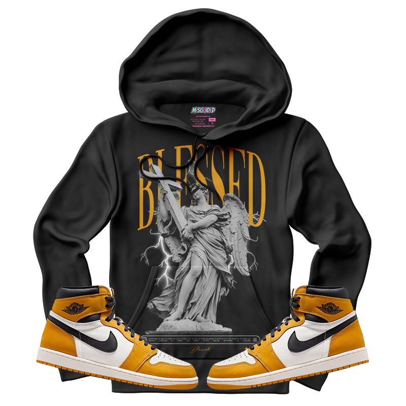 Blessed (Air Jordan 1 Retro High OG 'Yellow Ochre) Hoodie - Misguided