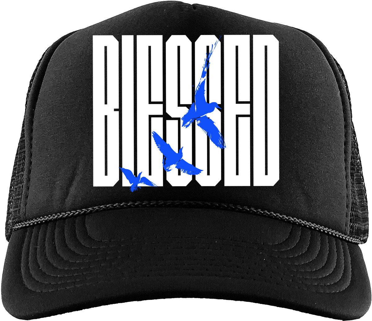 Blessed (Air Jordan 1 Royal Reimagined) Trucker Hat - Misguided