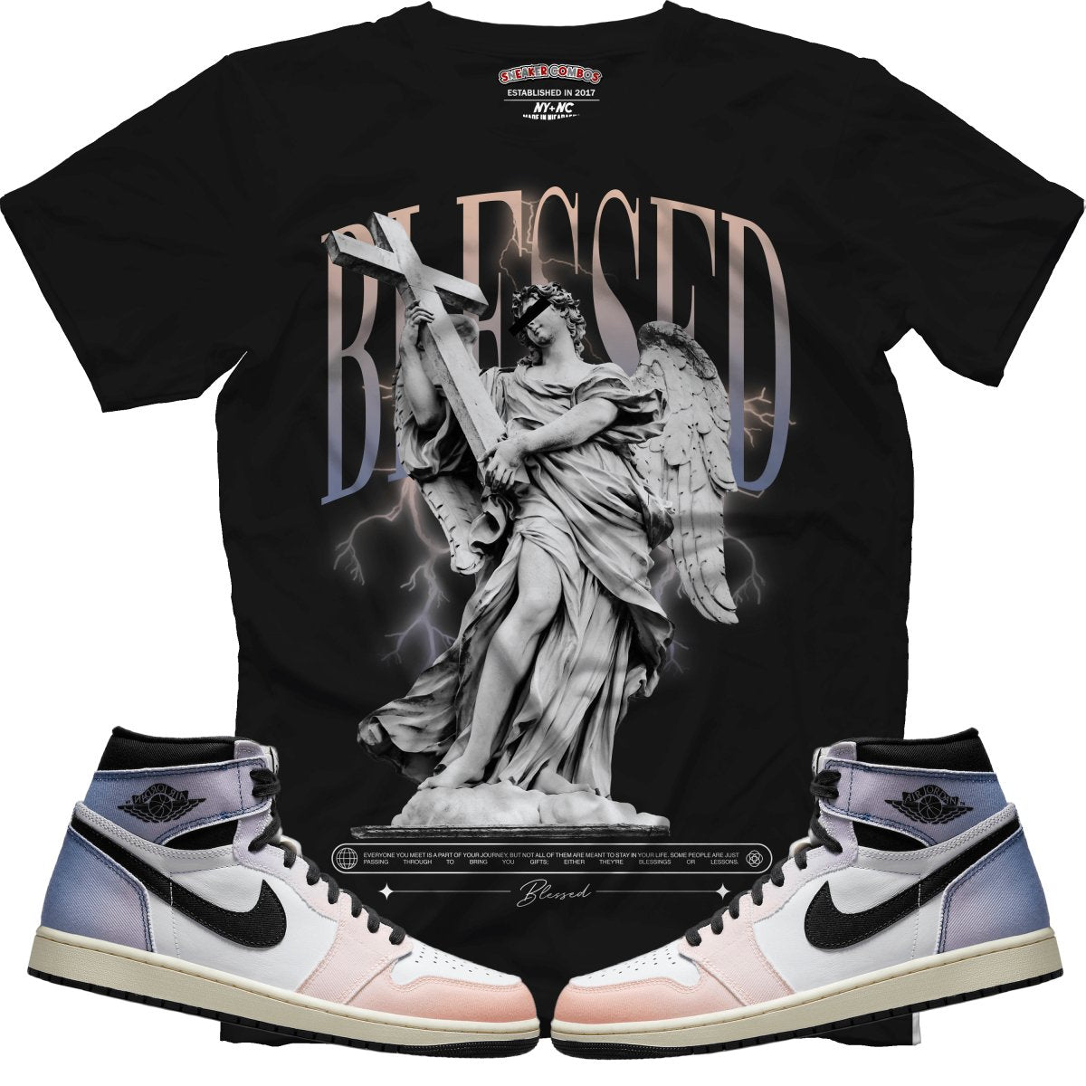 Blessed ( Air Jordan 1 Skyline) T-Shirt - Misguided