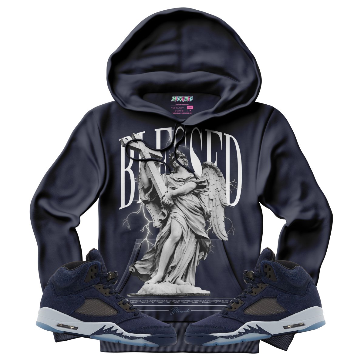 Blessed (Air Jordan 5 Midnight Navy) Hoodie - Misguided