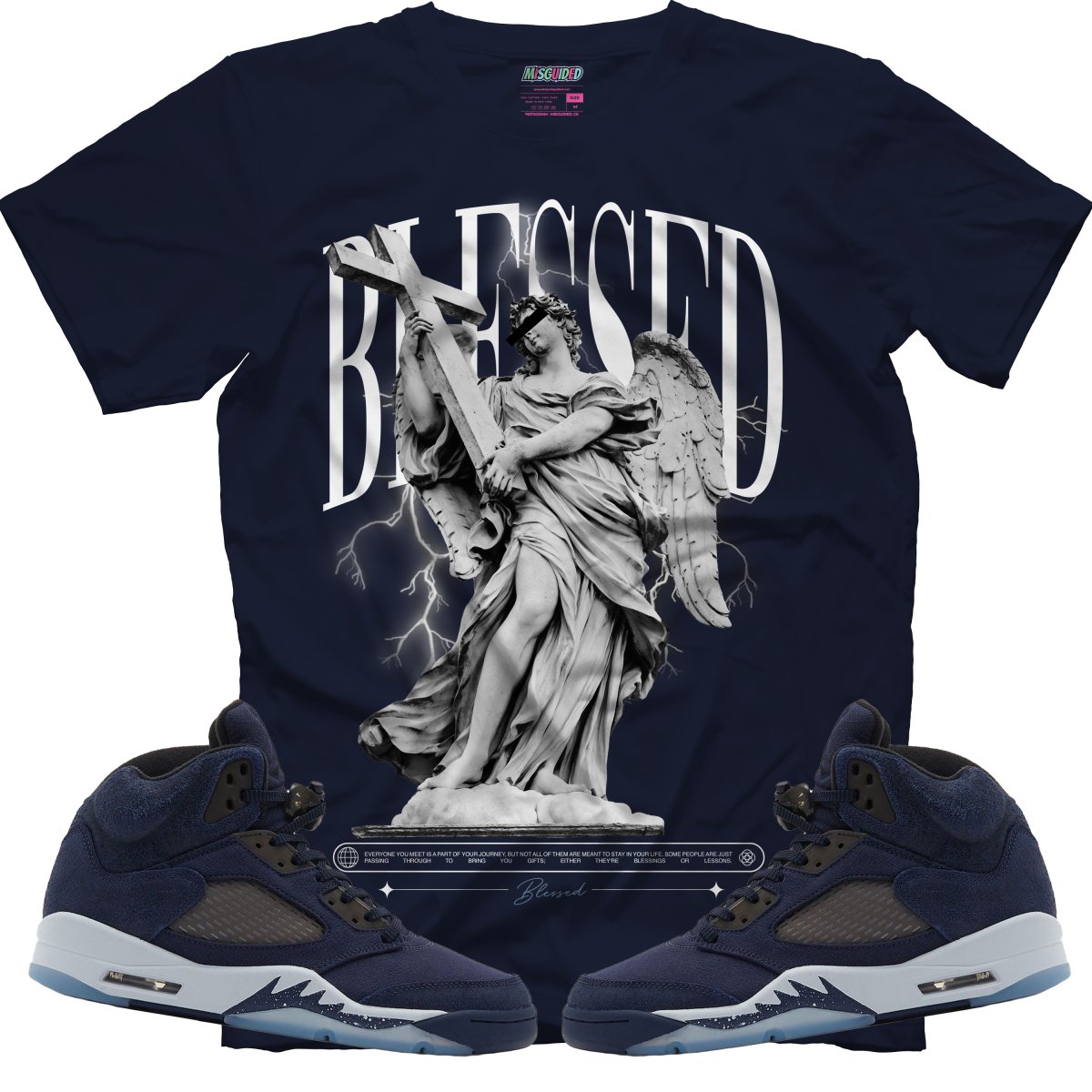 Blessed (Air Jordan 5 Midnight Navy) T-Shirt - Misguided