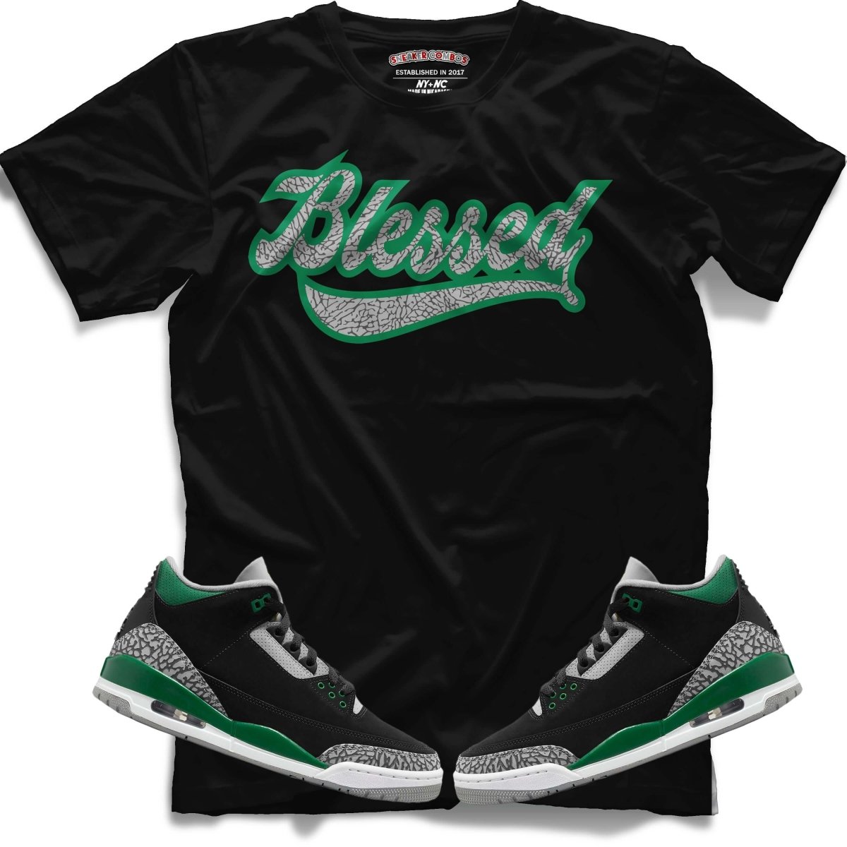 Blessed (Retro 3 Pine Green) T-Shirt - Misguided