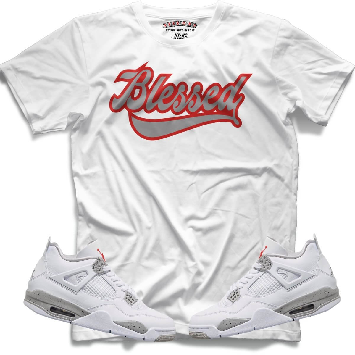 Blessed (Retro 4 White Oreo) T-Shirt - Misguided