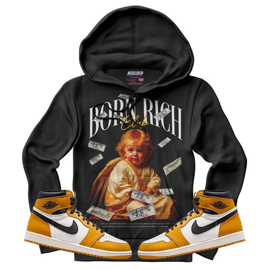 Born Rich (Air Jordan 1 Retro High OG 'Yellow Ochre) Hoodie - Misguided