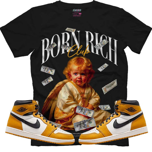 Born Rich (Air Jordan 1 Retro High OG 'Yellow Ochre') T-Shirt - Misguided