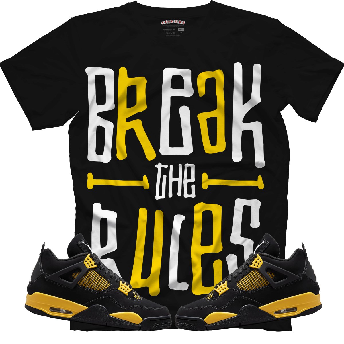 Break The Rules (Air Jordan 4 Thunder) T-Shirt - Misguided