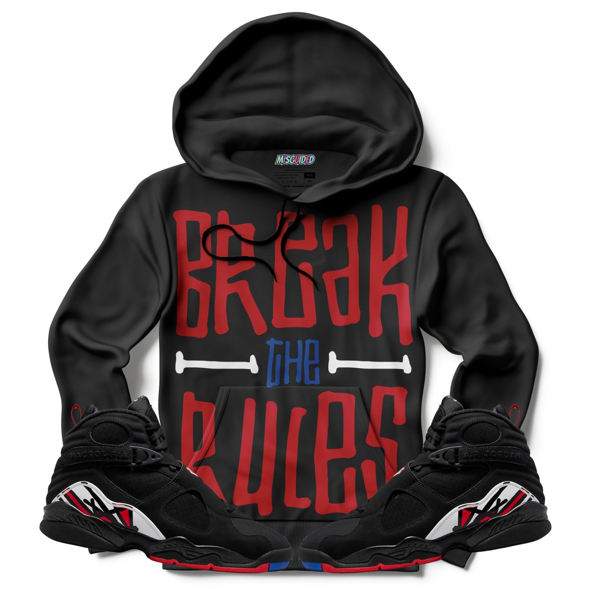 Break The Rules (Air Jordan 8 Playoff) Hoodie - Misguided