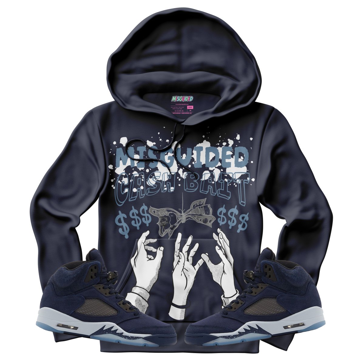 Cash Bait (Air Jordan 5 Midnight Navy) Hoodie - Misguided