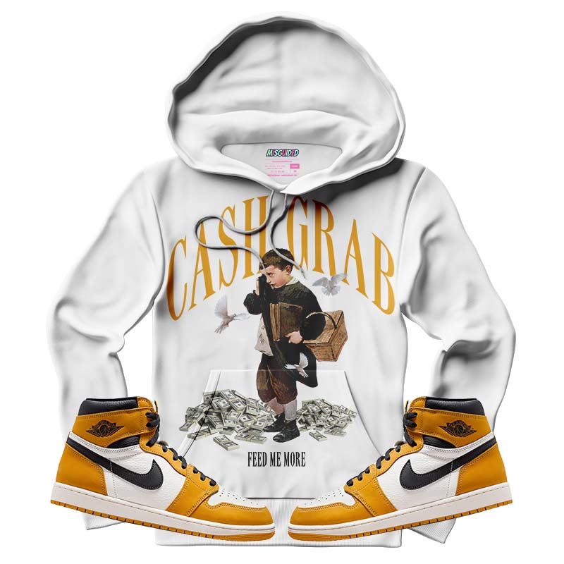 Cash Grab (Air Jordan 1 Retro High OG 'Yellow Ochre) Hoodie - Misguided