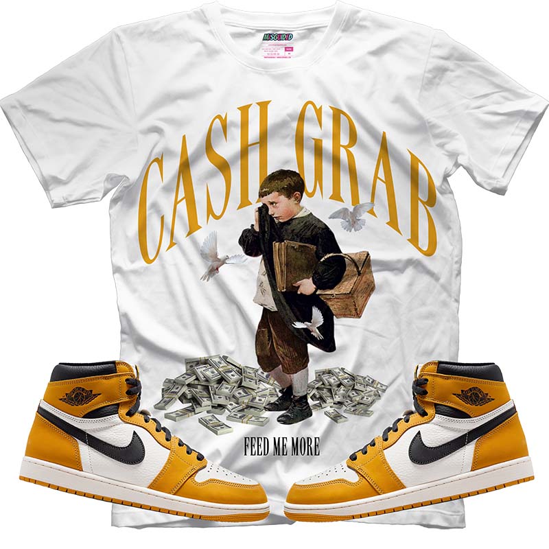 Cash Grab (Air Jordan 1 Retro High OG 'Yellow Ochre') T-Shirt - Misguided