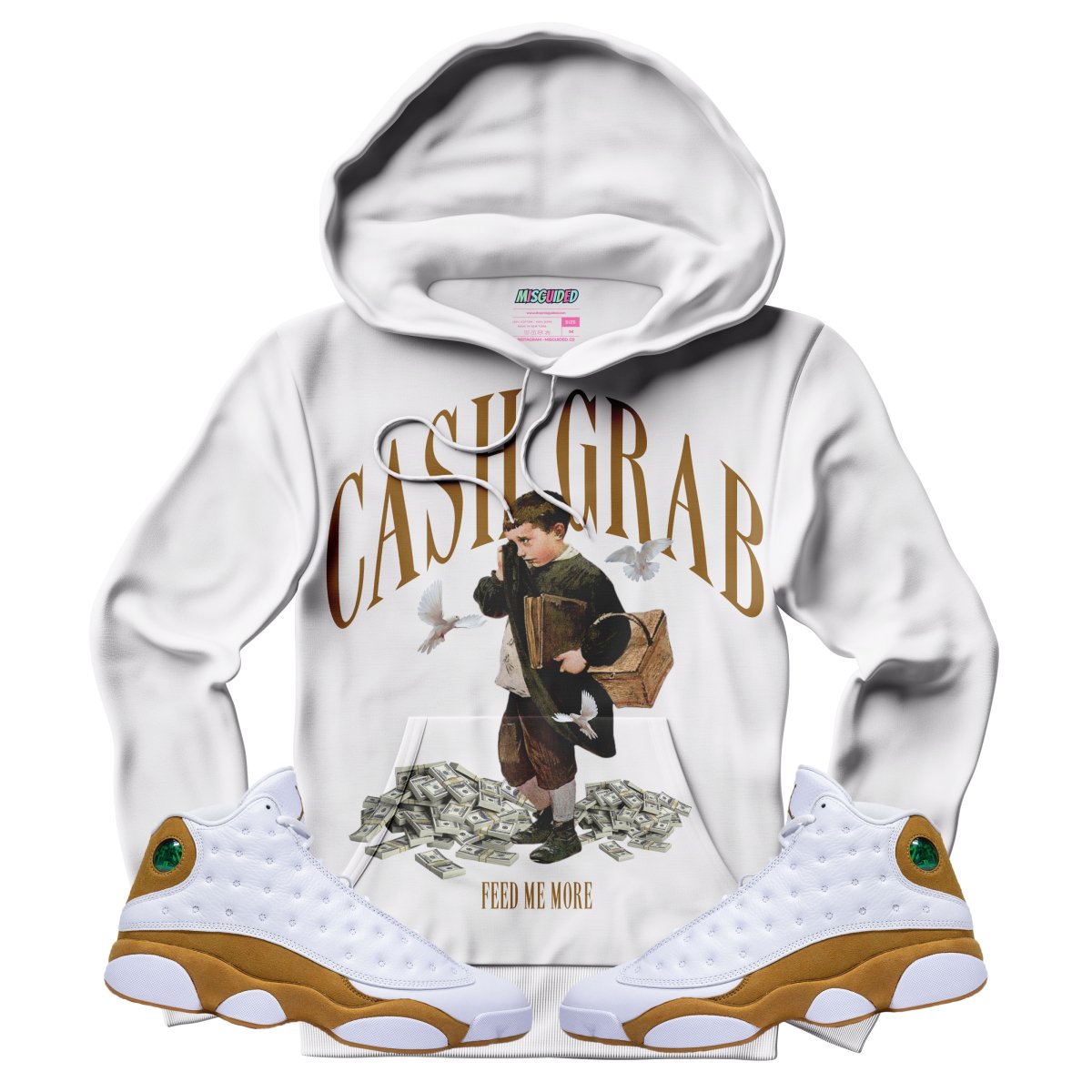 Cash Grab (Air Jordan 13 Wheat) Hoodie - Misguided