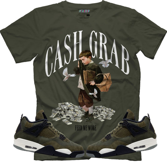 Cash Grab (Air Jordan 4 Craft "Olive") T-Shirt - Misguided