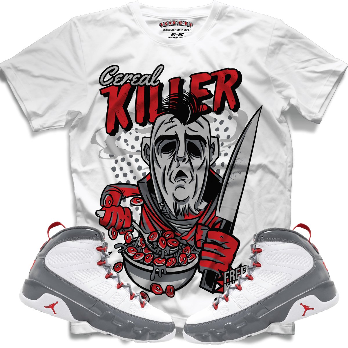 Cereal Killer (Retro 9 Fire Red) T-Shirt - Misguided