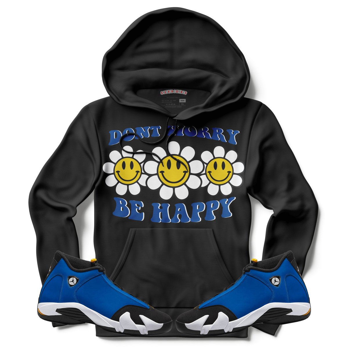 Don't Worry Be Happy (Air Jordan 14 Laney) Hoodie - Misguided