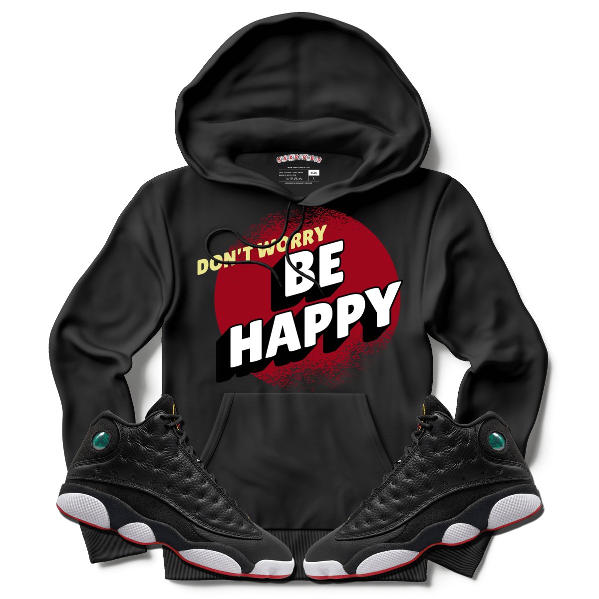 Don't Worry Be Happy (Retro 13 Playoff) Hoodie - Misguided