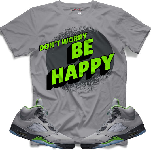 Don't Worry Be Happy (Retro 5 Green Bean) T-Shirt - Misguided