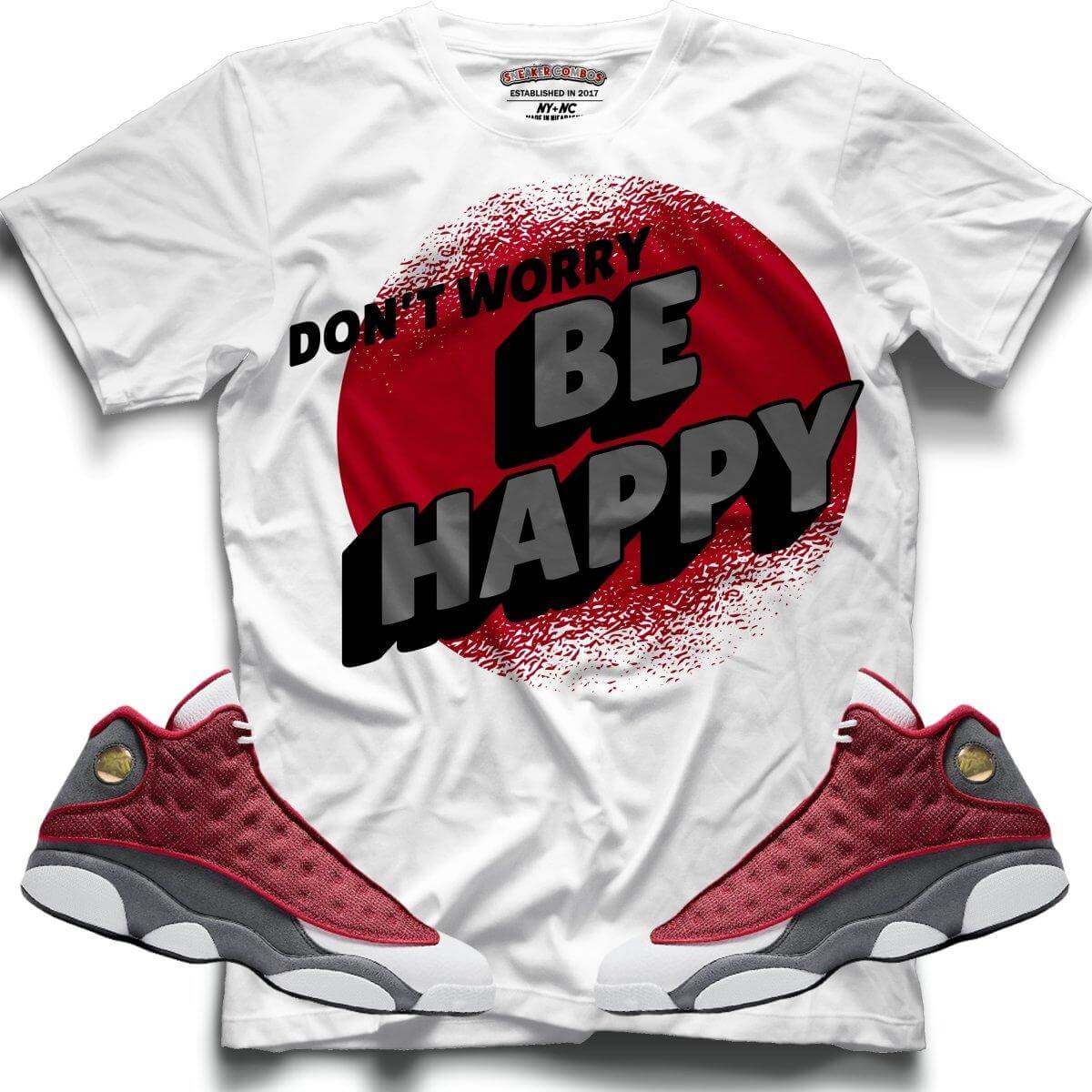 Don't Worry (Retro 13 Red Flint) T-Shirt - Misguided