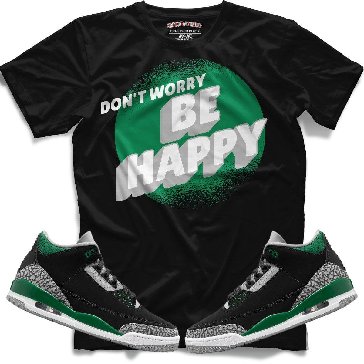 Dont Worry (Retro 3 Pine Green) T-Shirt - Misguided