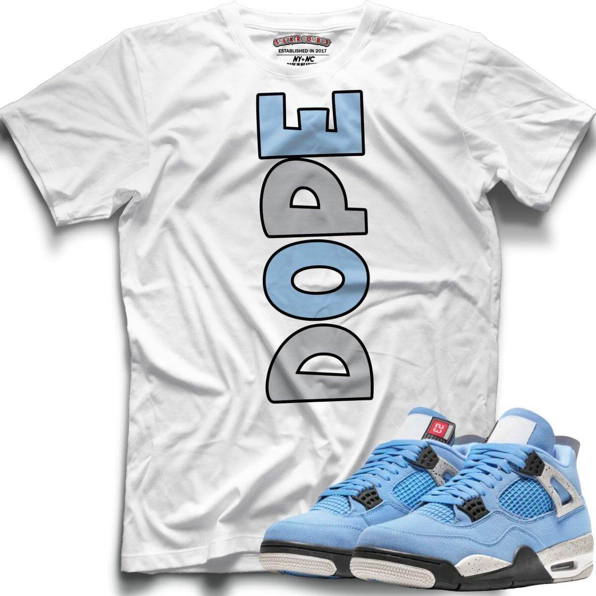 DOPE (Retro 4 University Blue) T-Shirt - Misguided