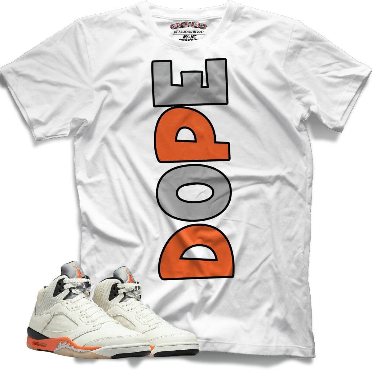 Dope (Retro 5 Orange Blaze) T-Shirt - Misguided