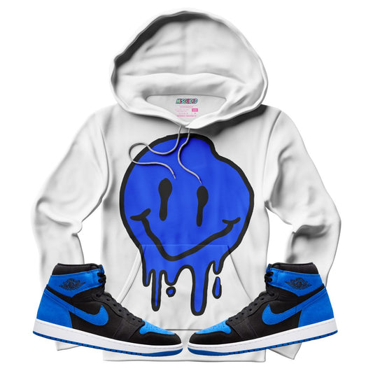 Drippy Smiley (Air Jordan 1 Royal Reimagined) Hoodie - Misguided