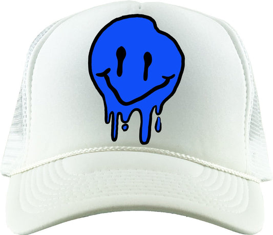 Drippy Smiley (Air Jordan 1 Royal Reimagined) Trucker Hat - Misguided