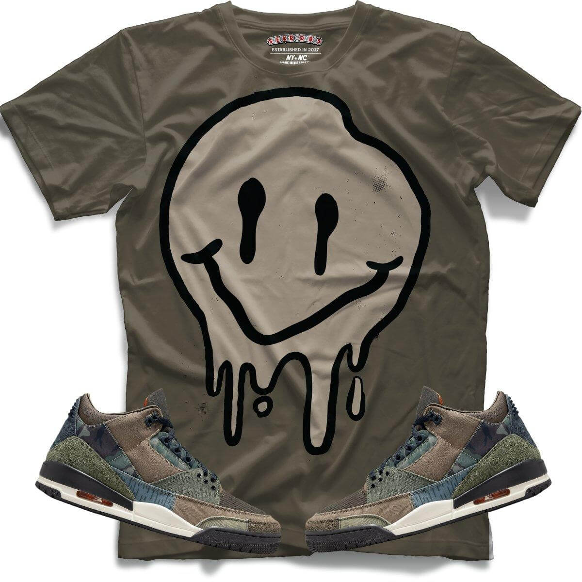 Drippy Smiley (Retro 3 Patchwork) T-Shirt - Misguided