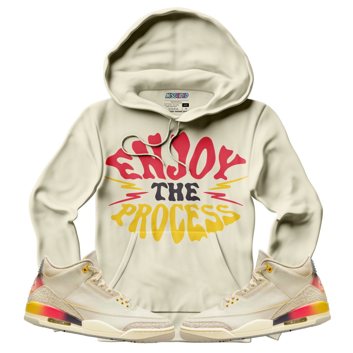 Enjoy The Process (Air Jordan 3 J Balvin Medellín Sunset) Hoodie - Misguided