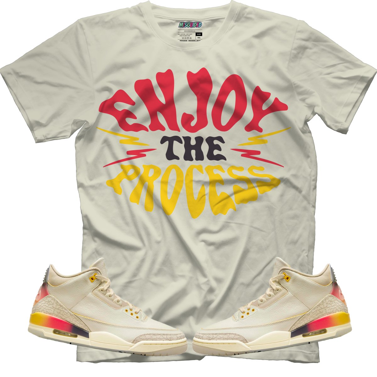 Enjoy The Process (Air Jordan 3 J Balvin Medellín Sunset) T-Shirt - Misguided