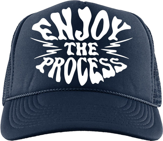 Enjoy The Process (Air Jordan 5 Midnight Navy) Trucker Hat - Misguided