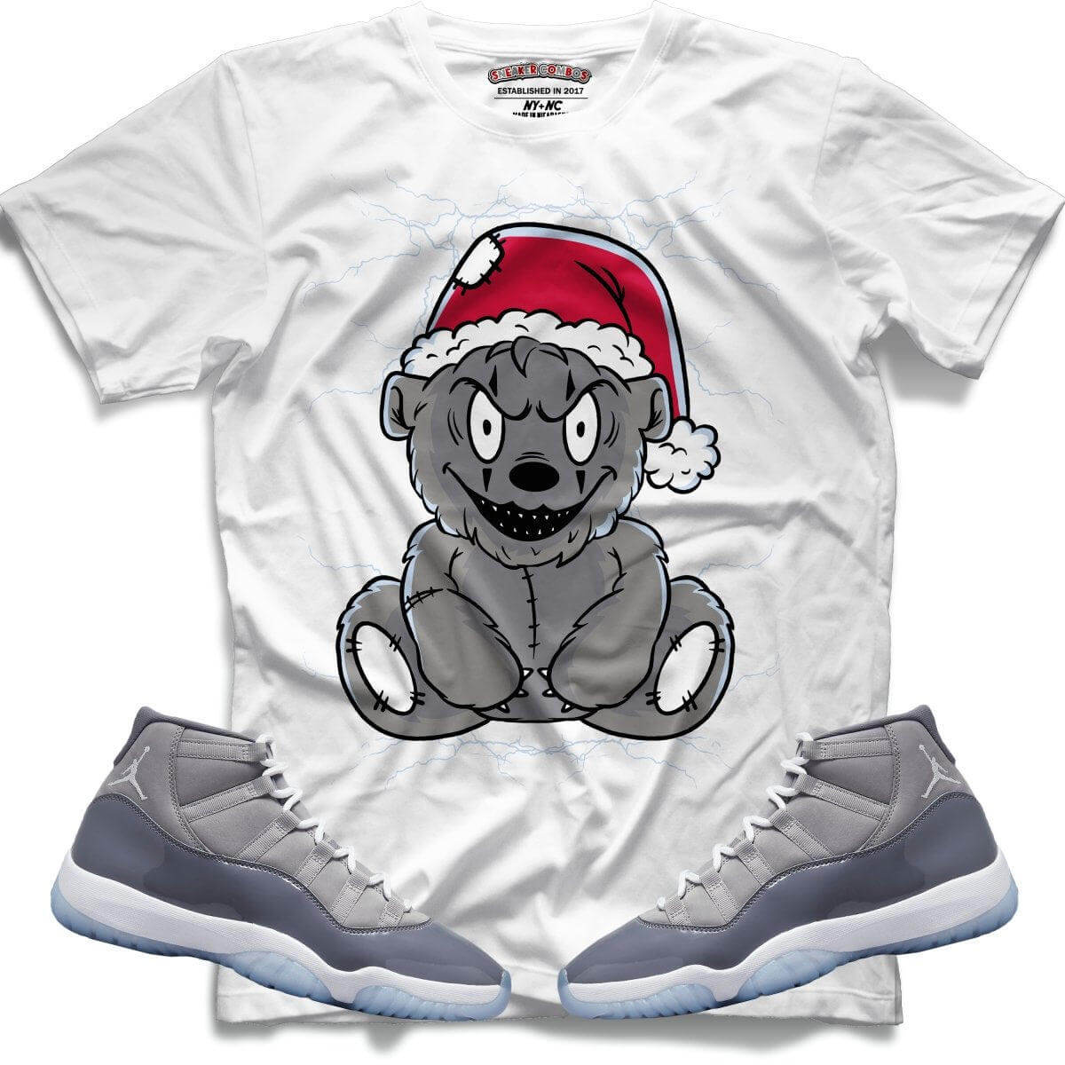 Evil Santa (Retro 11 Cool Grey) T-shirt - Misguided