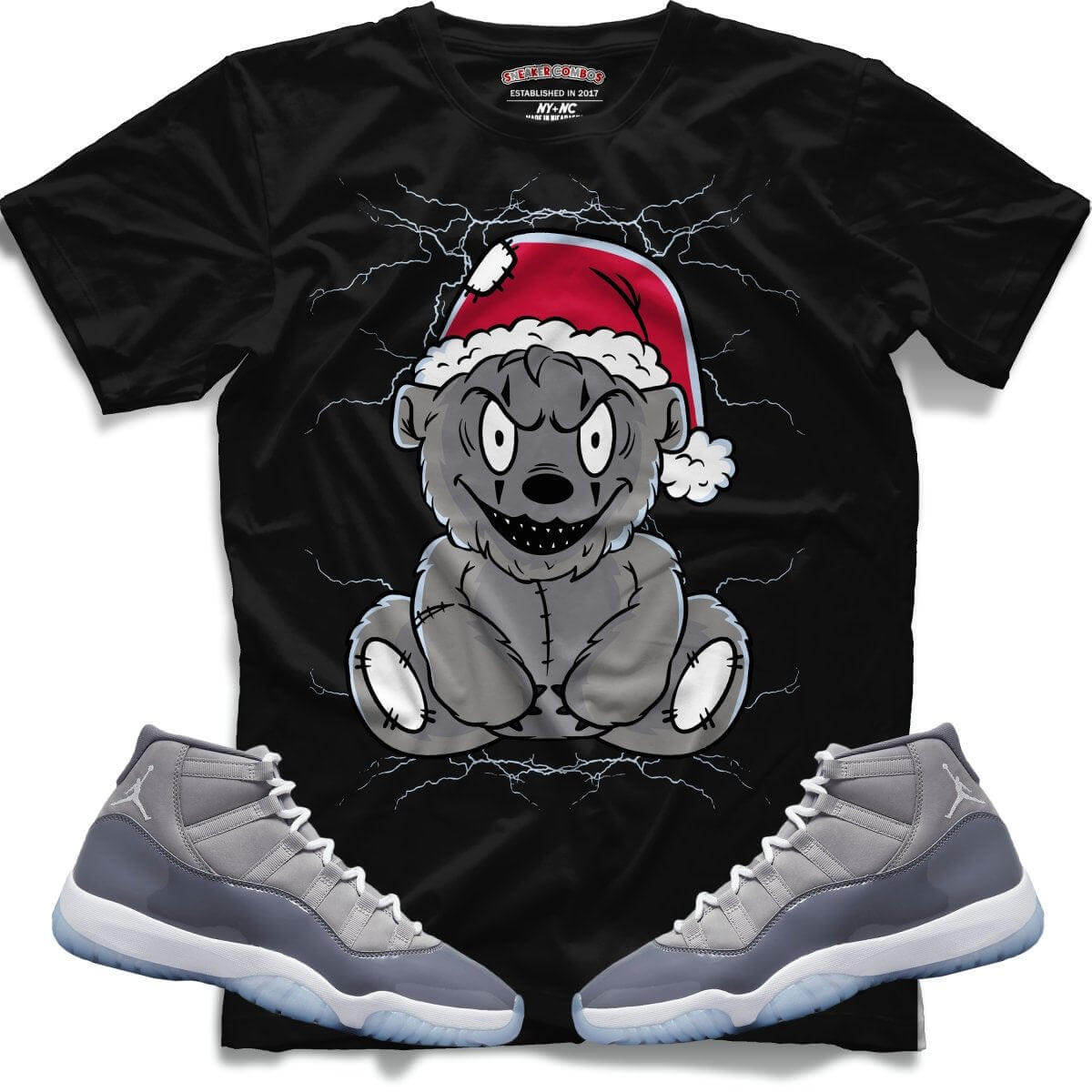 Evil Santa (Retro 11 Cool Grey) T-shirt - Misguided