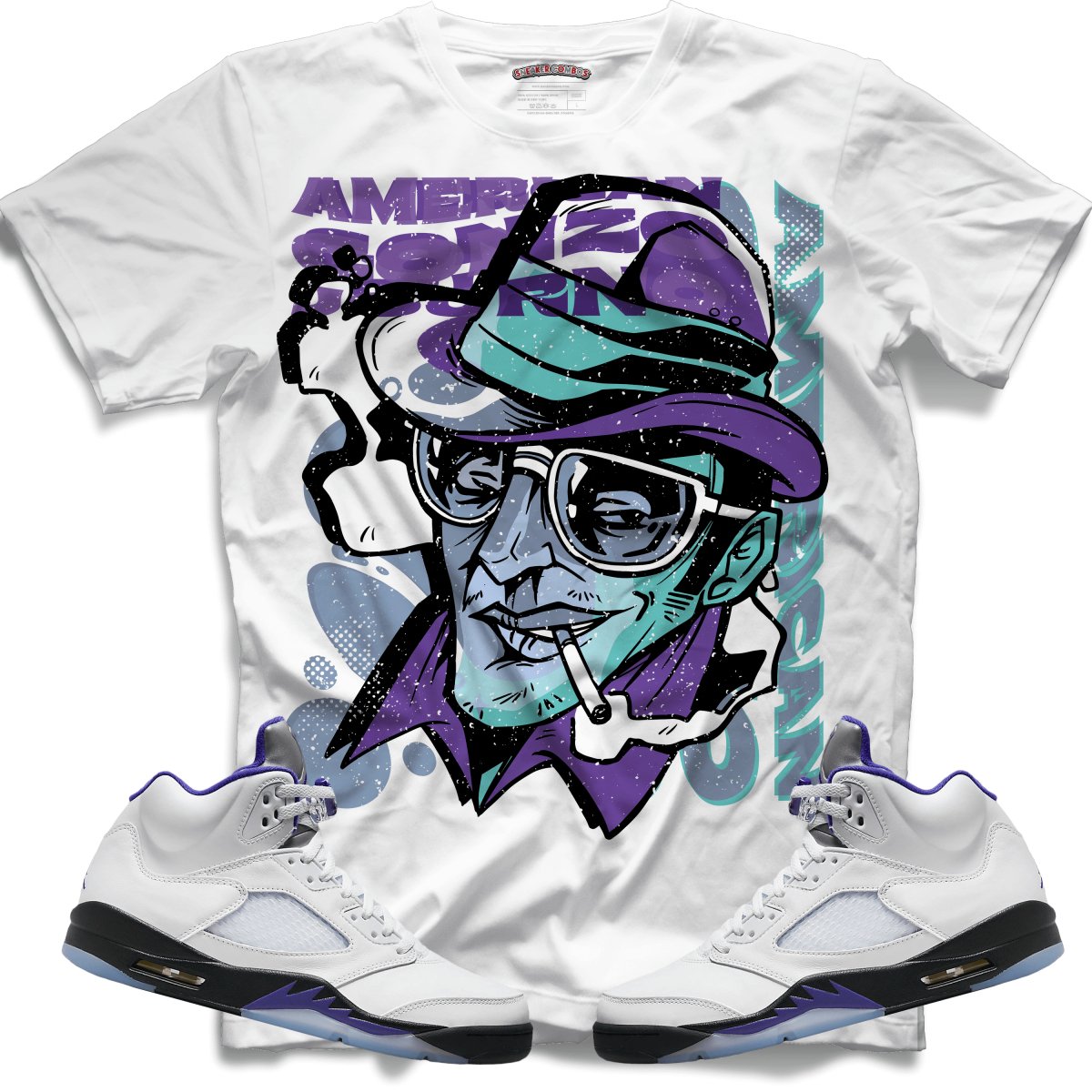 Fear And Loathing (Retro 5 Concord) T-Shirt - White - Misguided